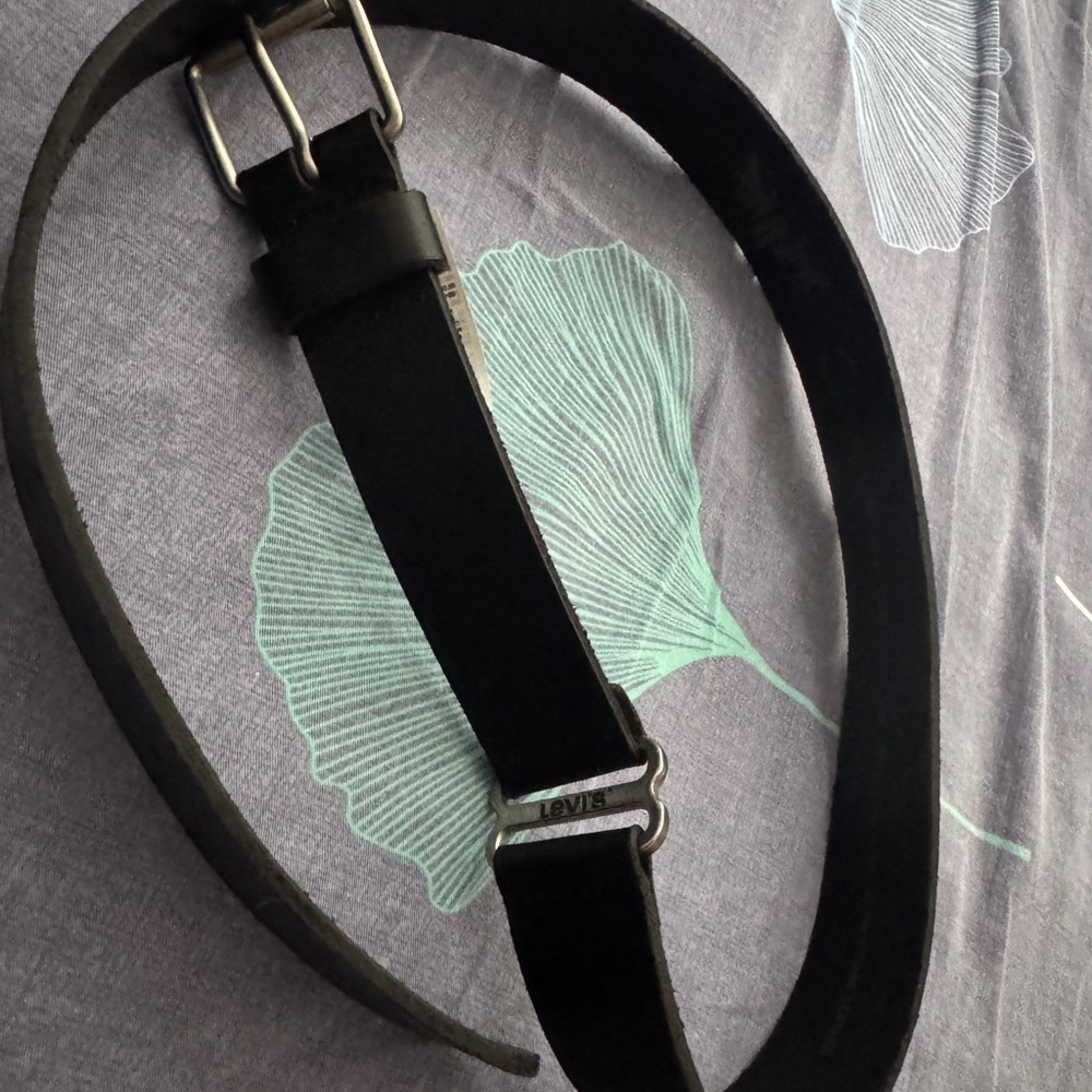 Levi's Classic Black Belt with Silver Buckle